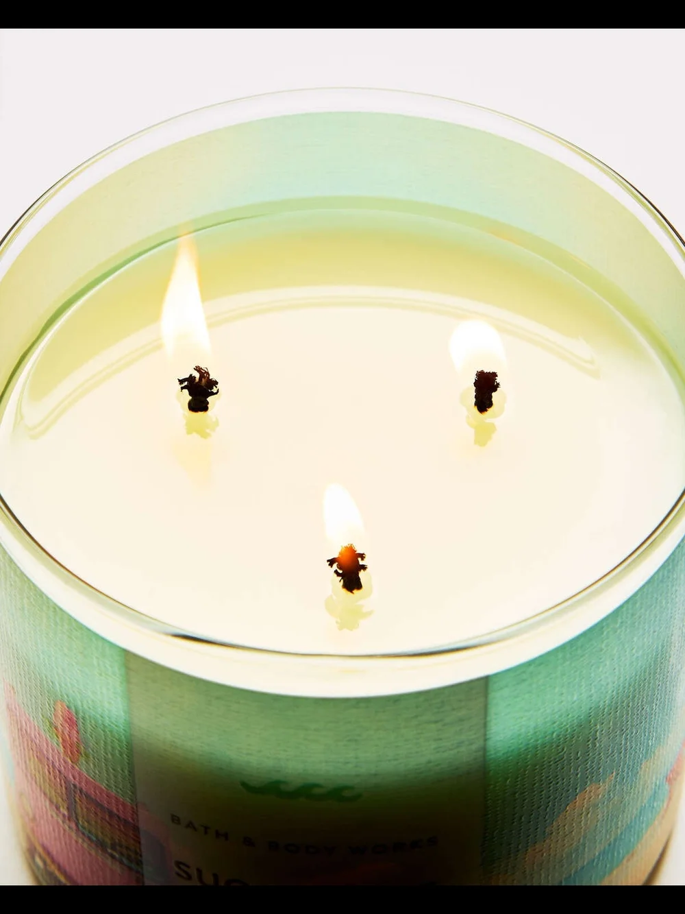 Bath & Body Works Sugar Cone Crunch 3-Wick Candle - Coastal Blue